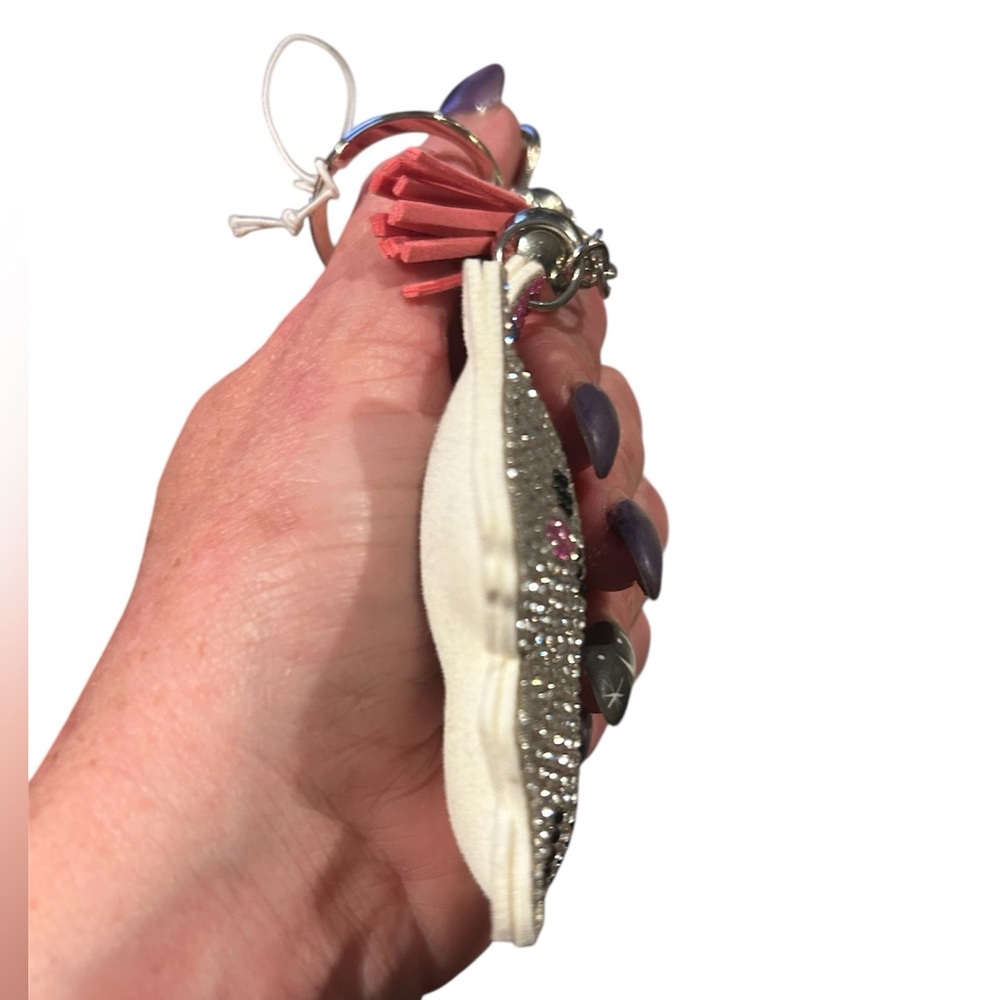 Rhinestone Unicorn Kitty Purse Charm Or Key Ring - Picture 12 of 12